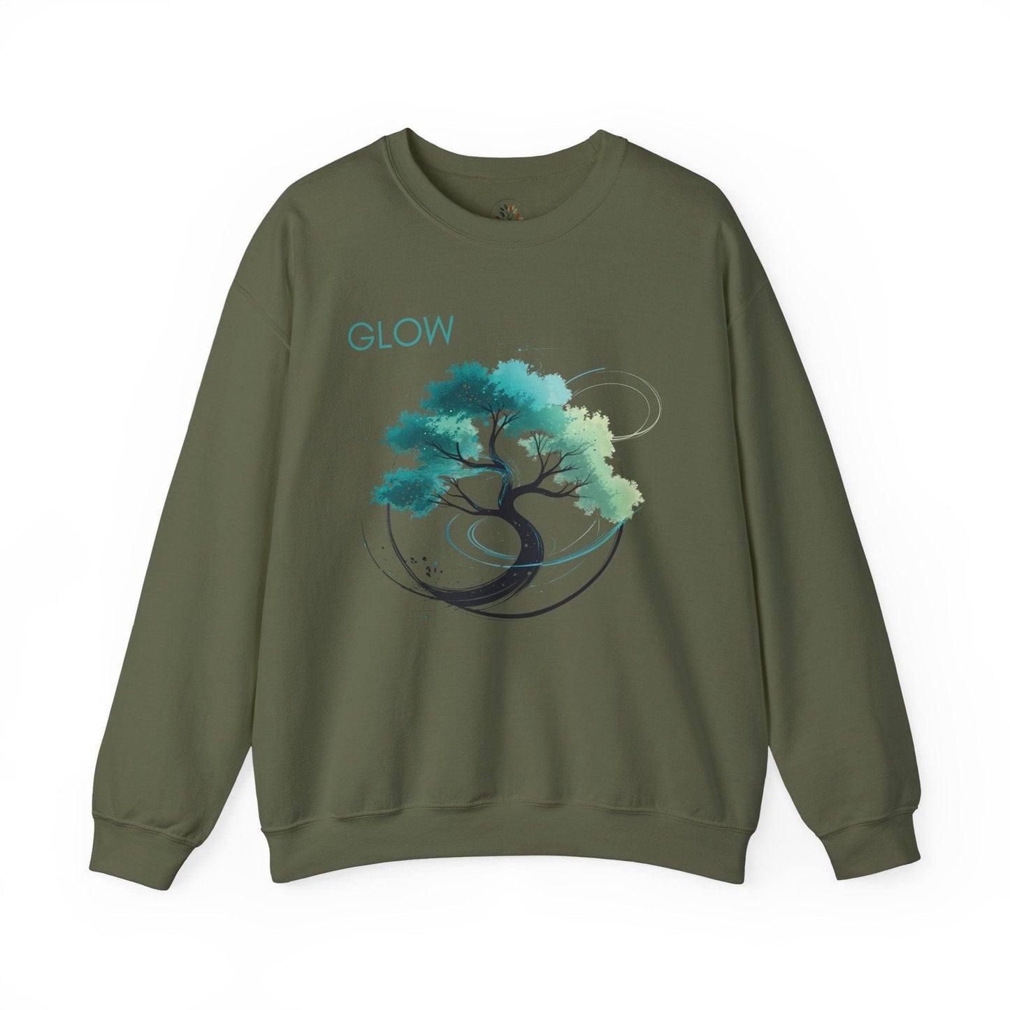 Military Green | Glow Sweatshirt, front view