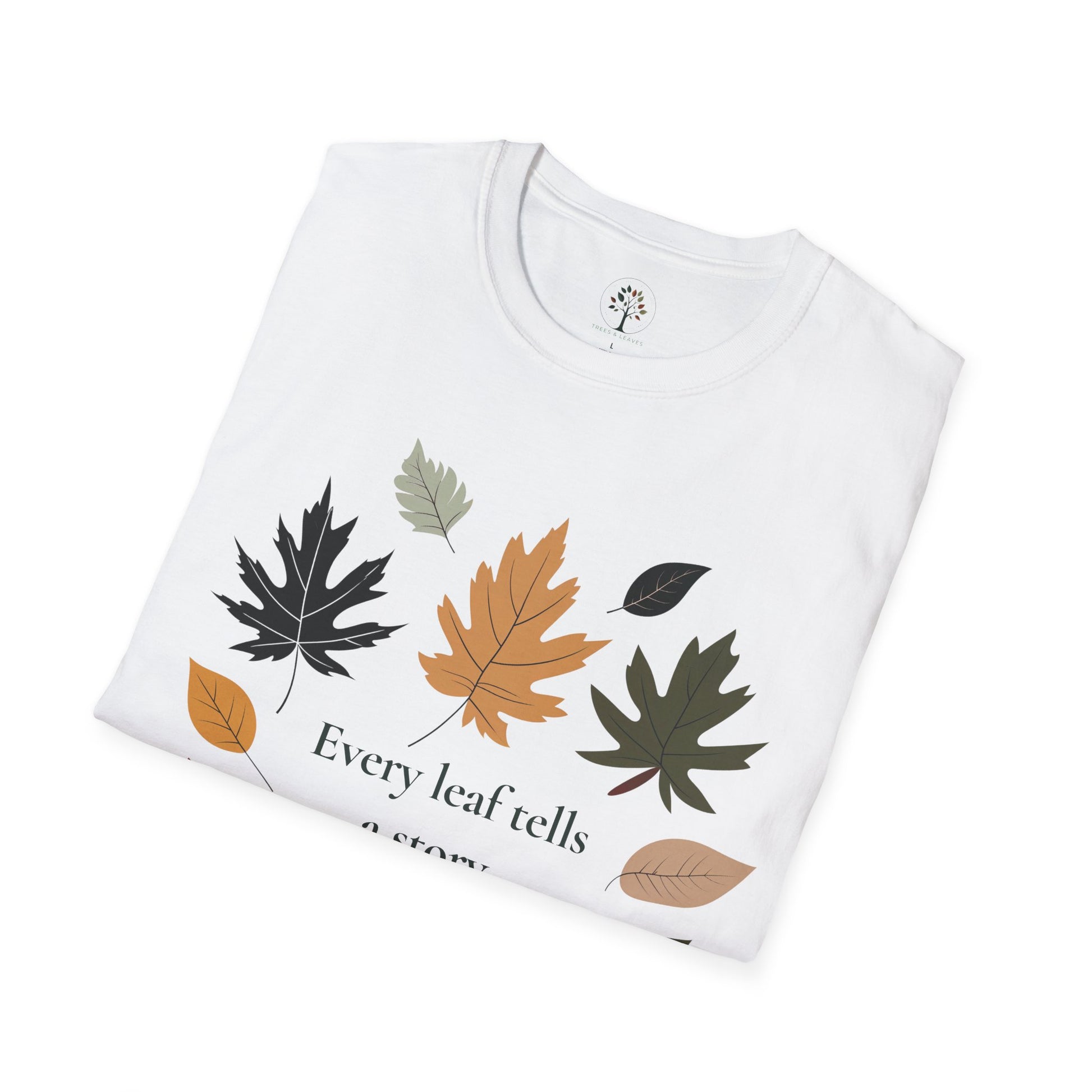 White | Every Leaf tells a Story, folded view