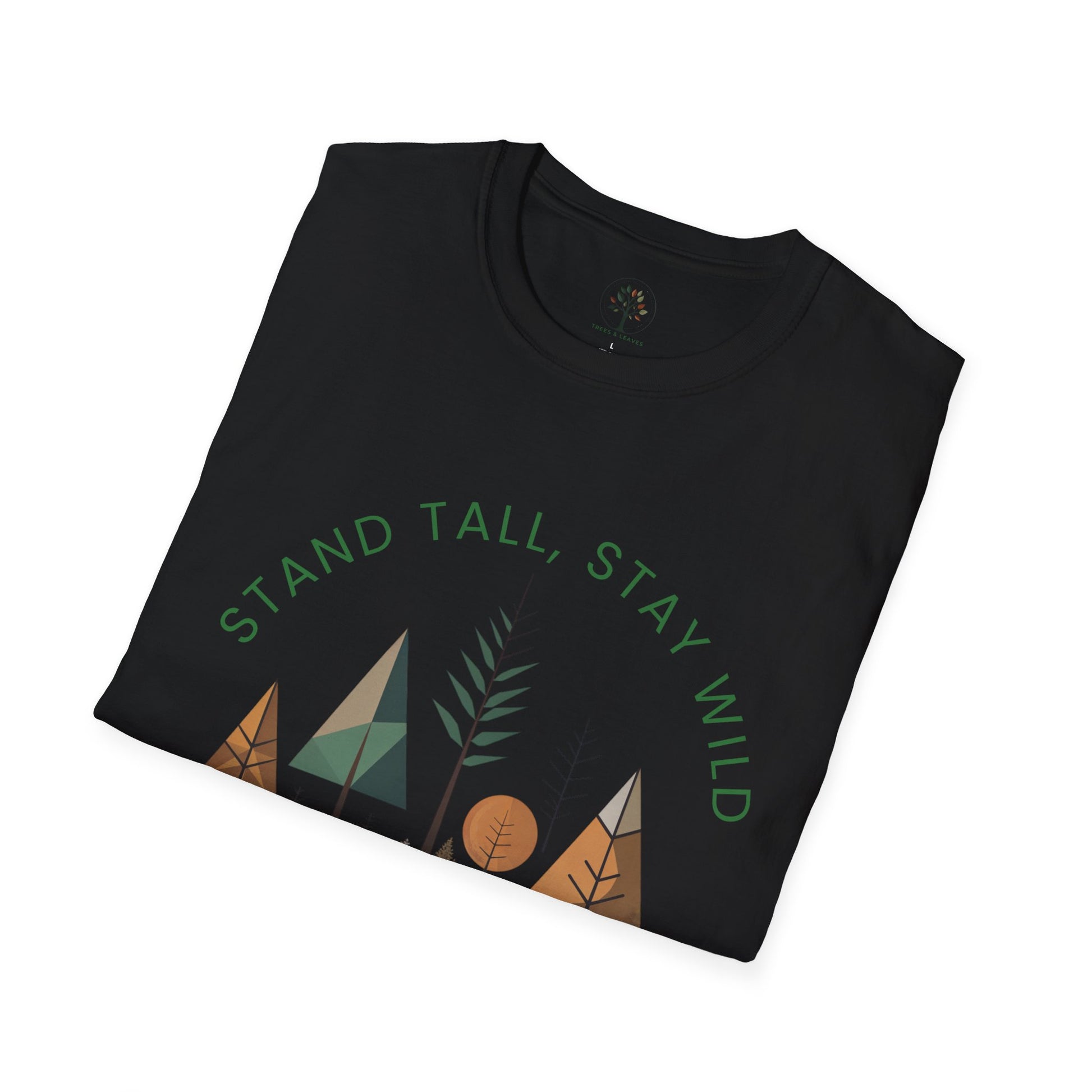 Black | Stand Tall, Stay Wild, folded view