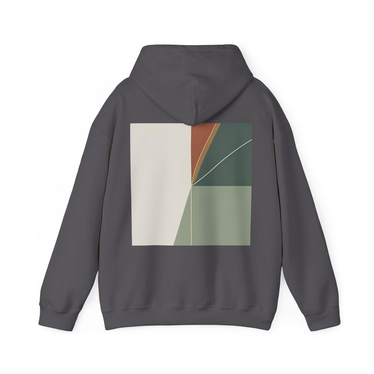 Charcoal | Divide Hoodie, back design view