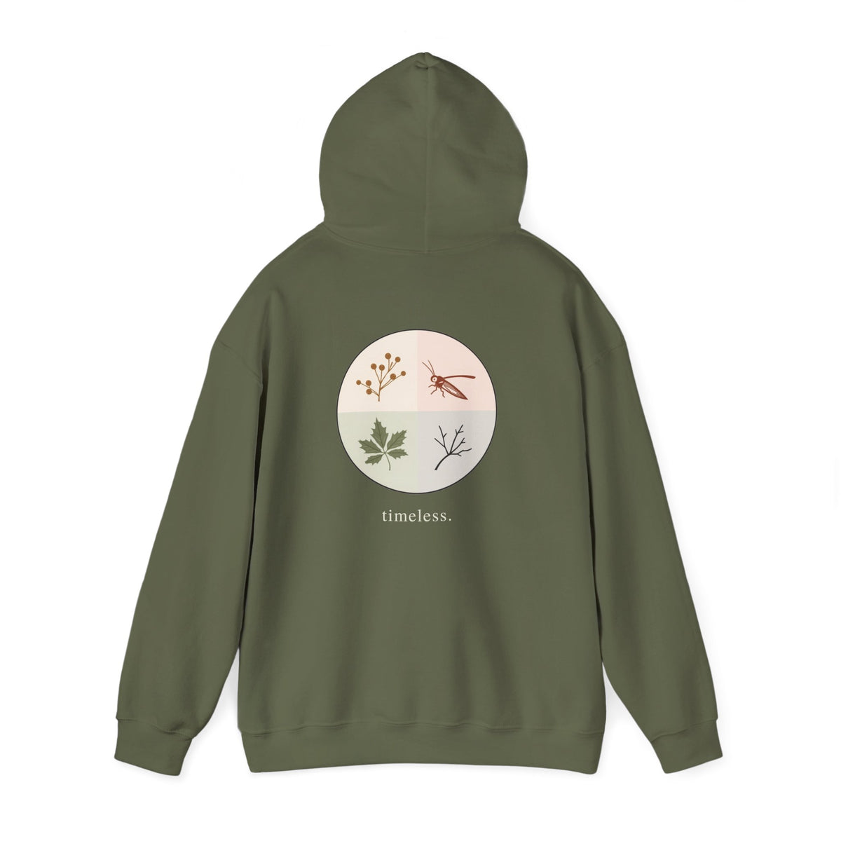 Military Green | Timeless Hoodie, back view 2