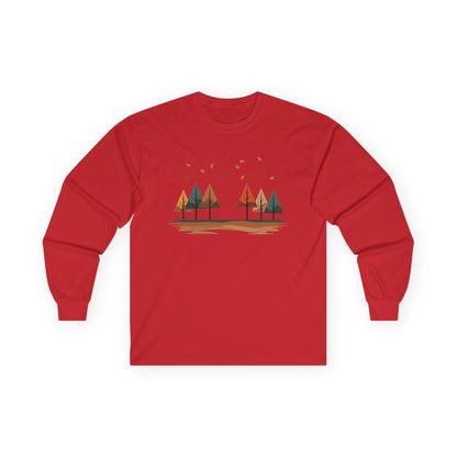 Red | Horizon Fall Long Sleeve Tee, front view