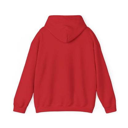 Red | Small front logo Hoodie, back design view