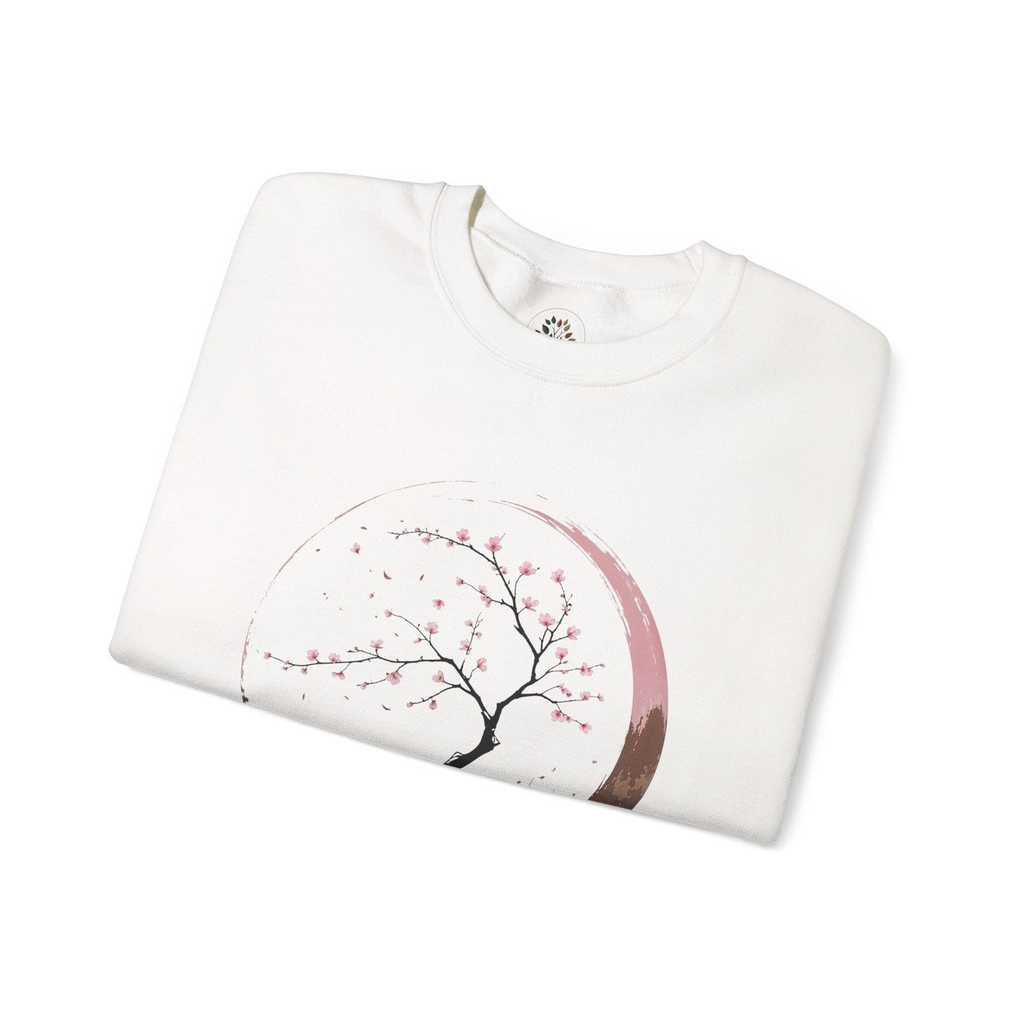 White | Sakura Silence Sweatshirt, folded view