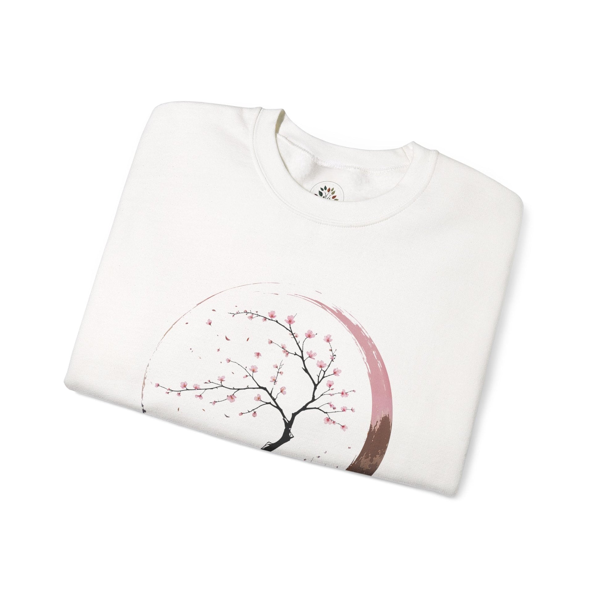 White | Sakura Silence Sweatshirt, folded view