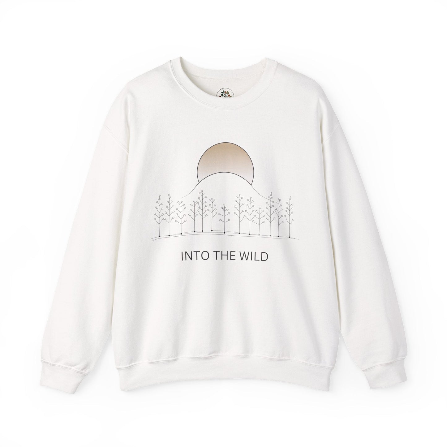 White | Into the Wild Sweatshirt, front view