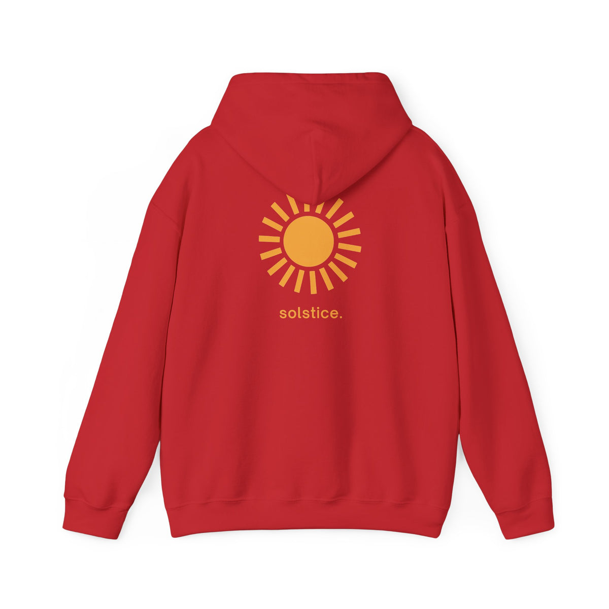 Red | Solstice Hoodie, back design view