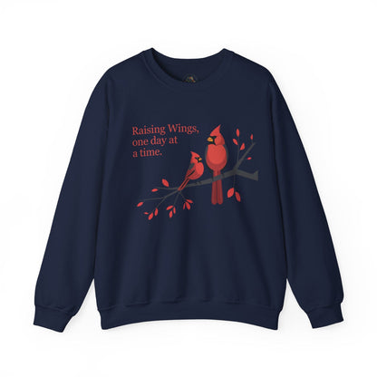 Navy | Raising Wings, One day at a time Sweatshirt, front view
