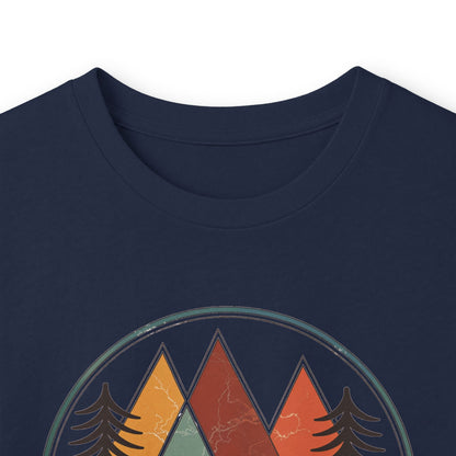 Navy | Retro Horizon Long Sleeve Tee, folded view