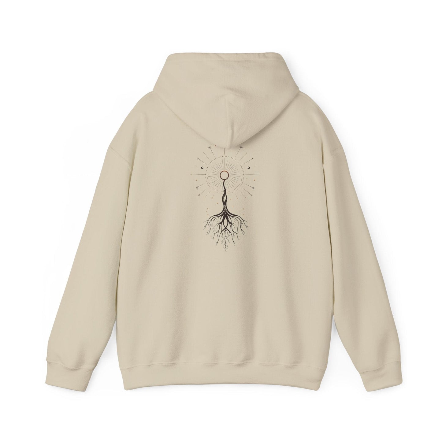 Sand | The Cosmic Root Hoodie, back design view