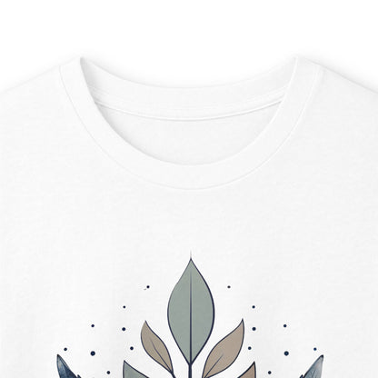 White | Flourish Long Sleeve Tee, folded view