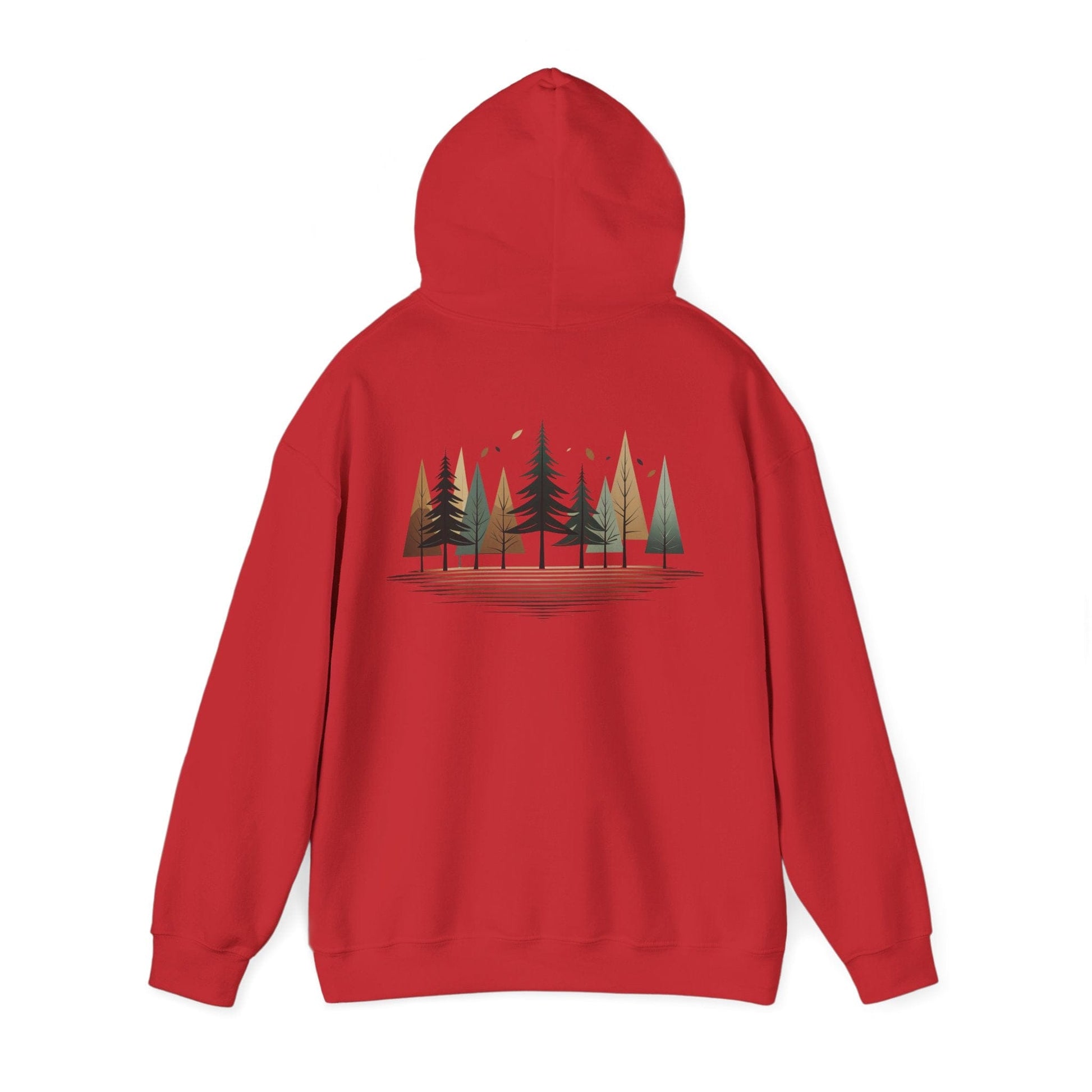 Red | Forest Rhythm Hoodie, back view 2