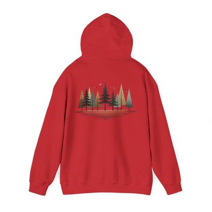 Red | Forest Rhythm Hoodie, back view 2