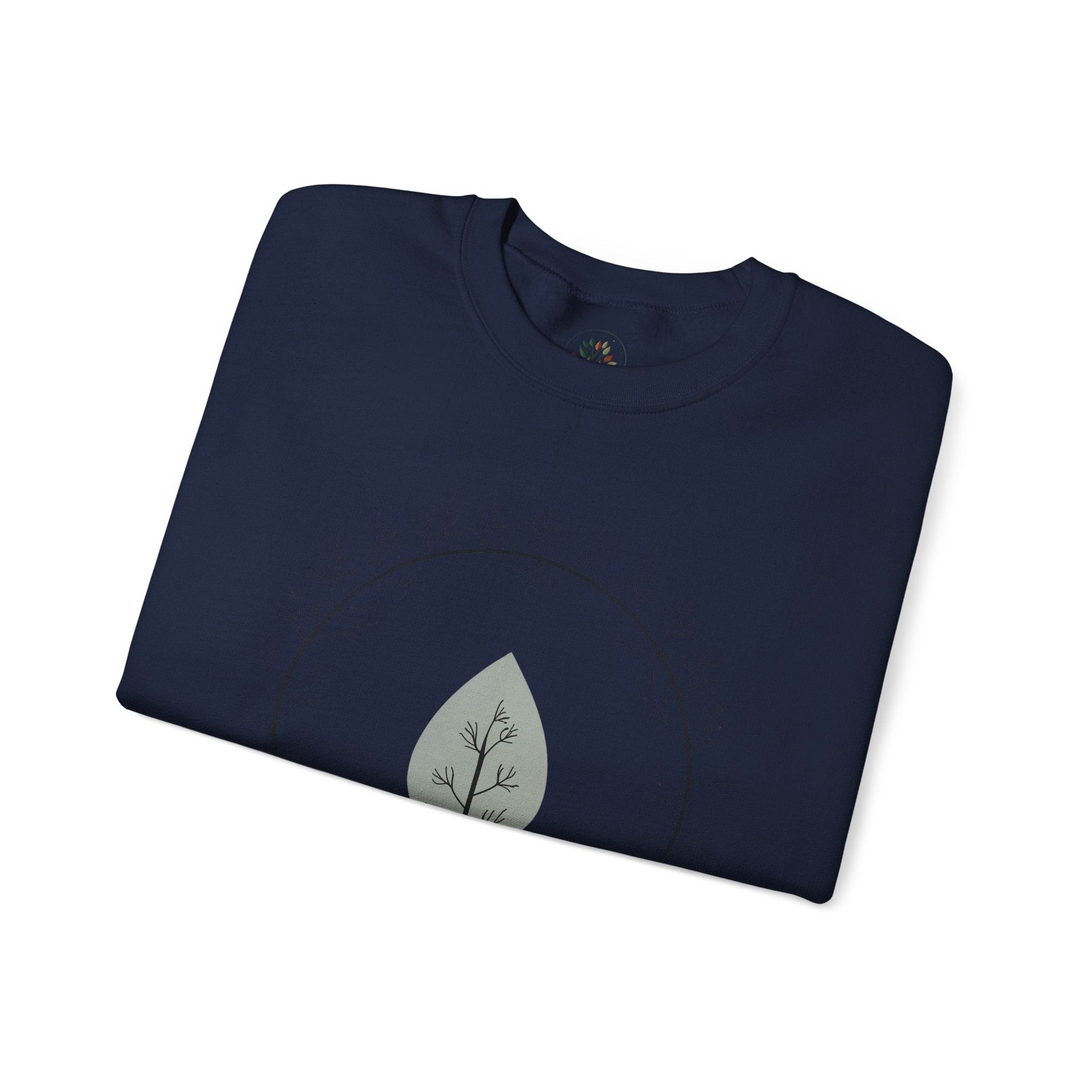 Navy | Leaf of Life Sweatshirt, folded view