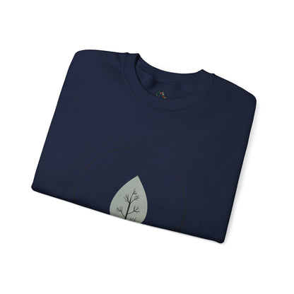 Navy | Leaf of Life Sweatshirt, folded view