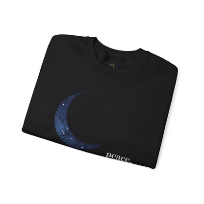 Black | Moonlit Peace Sweatshirt, folded view
