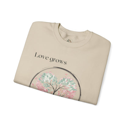Sand | Love Grows Sweatshirt, folded view