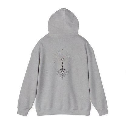 Sport Grey | The Cosmic Root Hoodie, back view 2