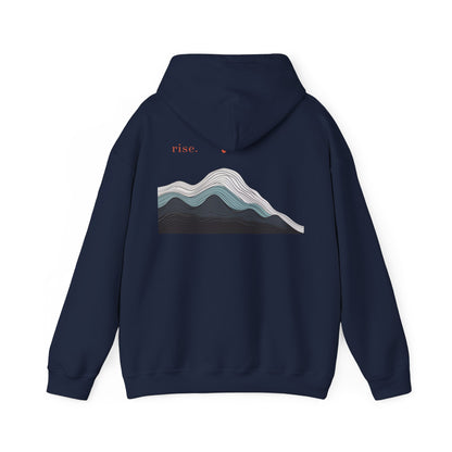 Navy | Rise Hoodie, back design view