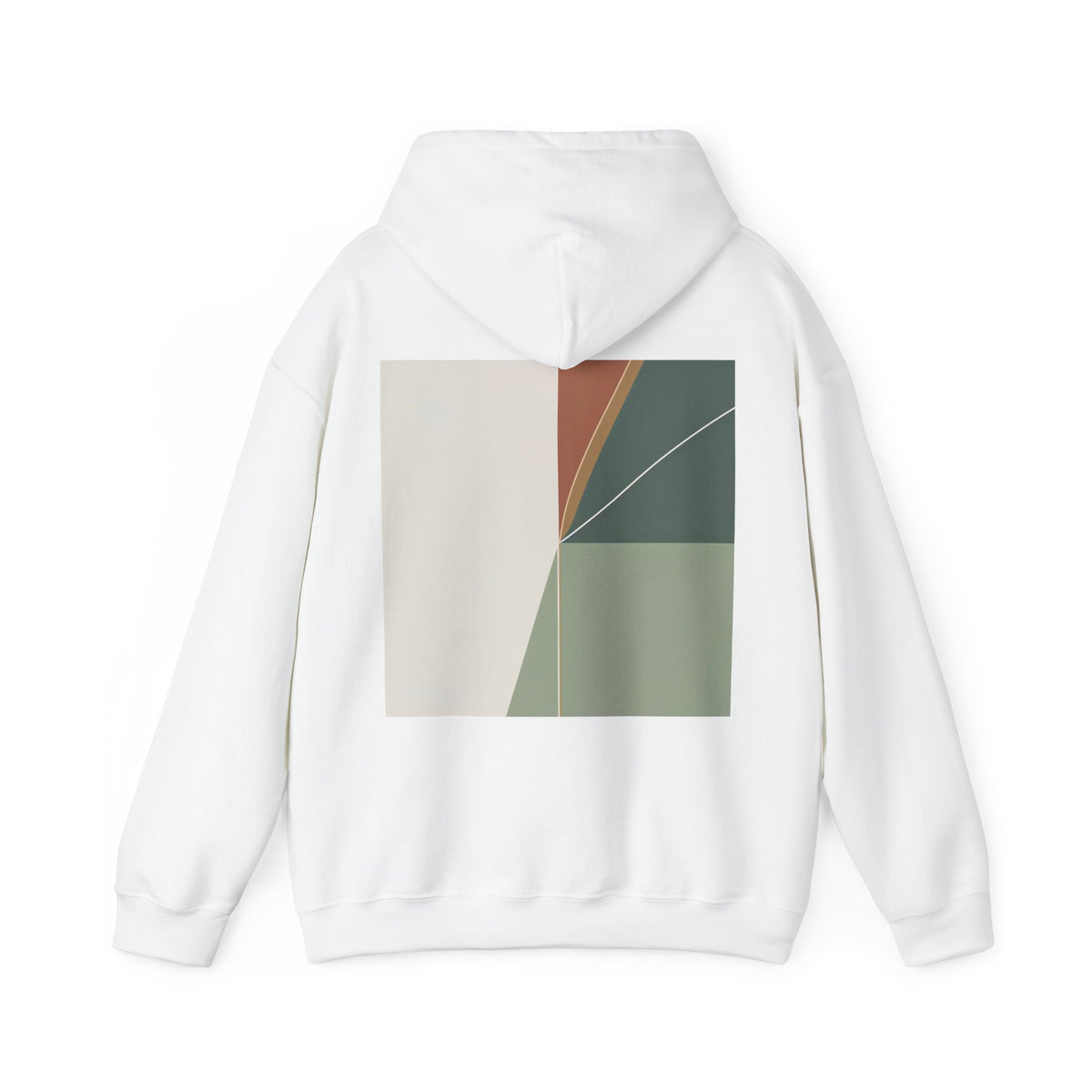 White | Divide Hoodie, back design view