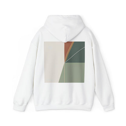 White | Divide Hoodie, back design view