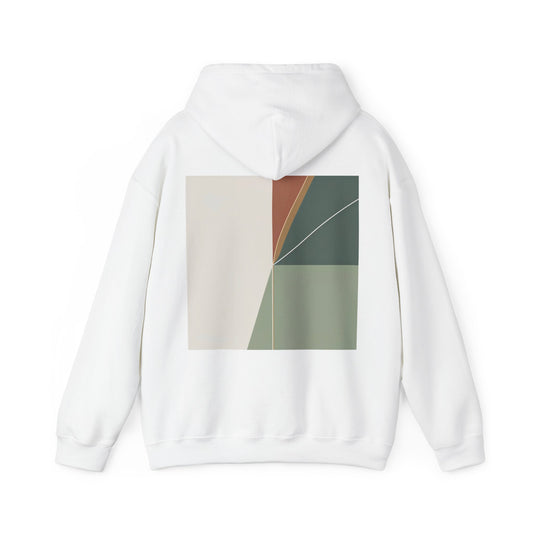 White | Divide Hoodie, back design view