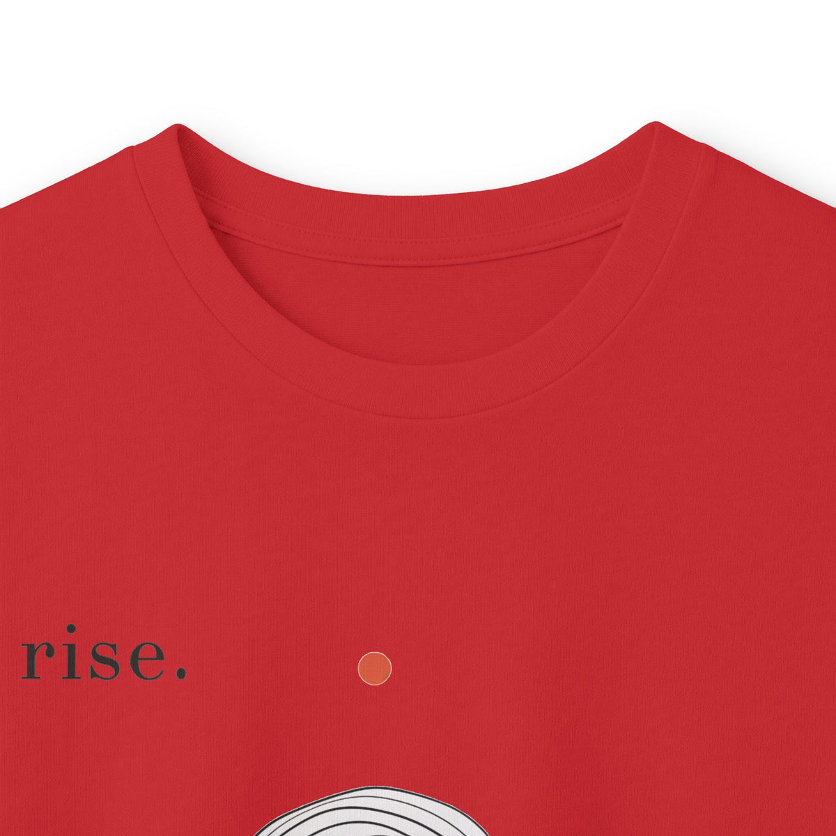 Red | Rise Long Sleeve Tee, folded view