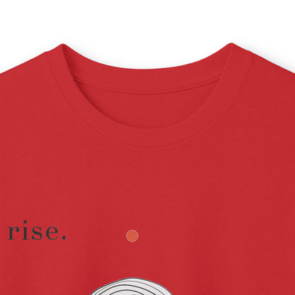 Red | Rise Long Sleeve Tee, folded view