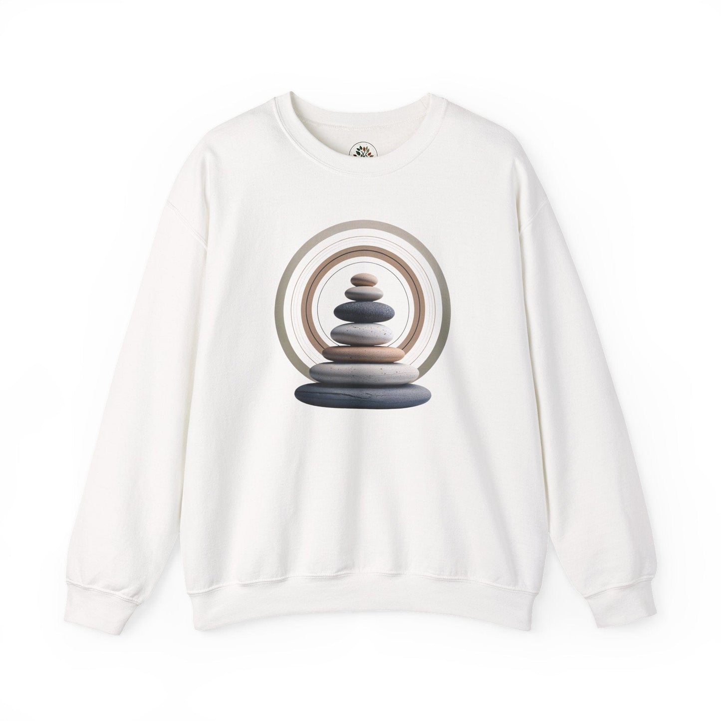 White | Echoes of Calm Sweatshirt, front view