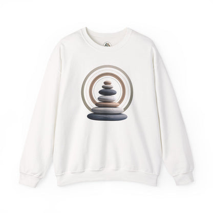 White | Echoes of Calm Sweatshirt, front view