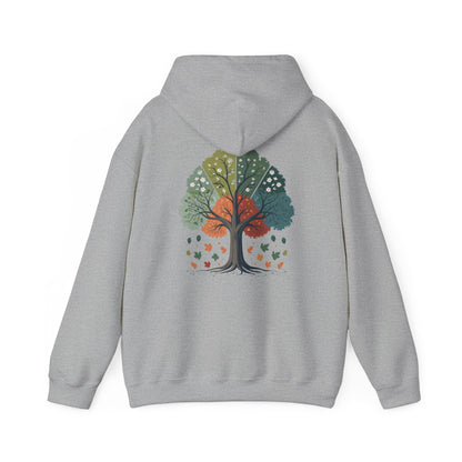 Sport Grey | Circle of Seasons Hoodie, back design view