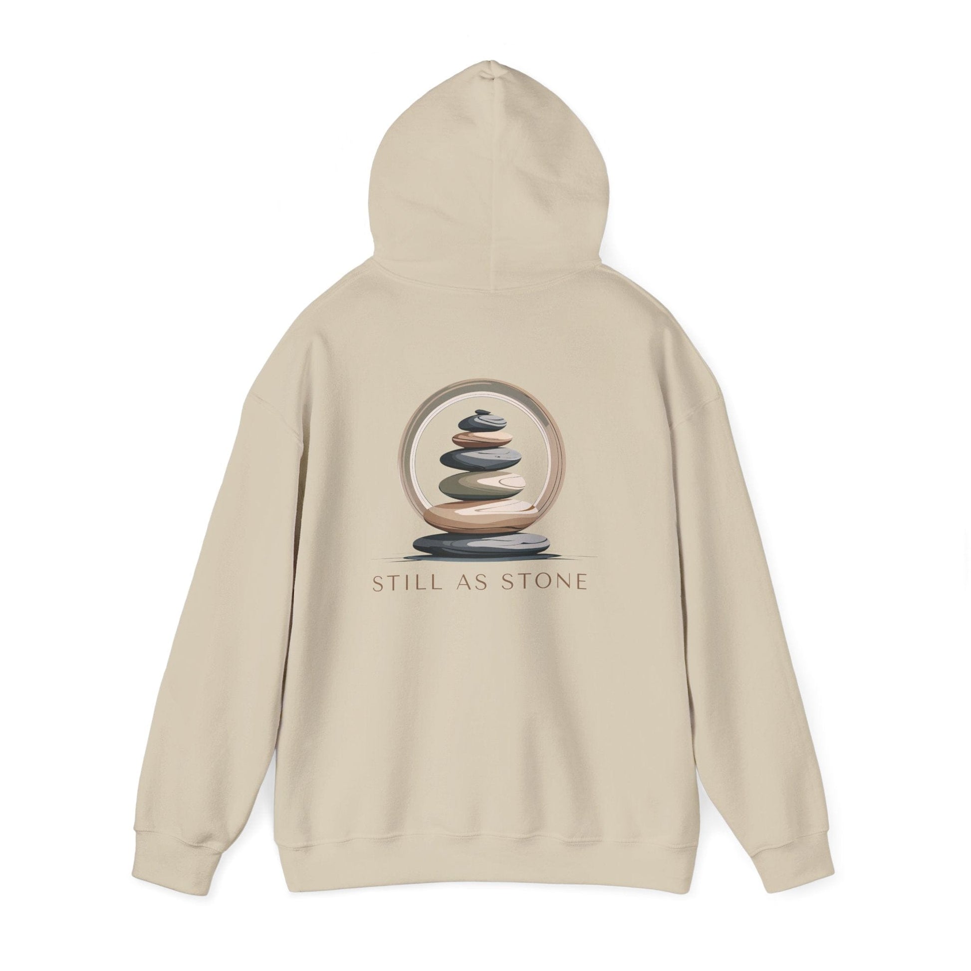 Sand | Still as Stone Hoodie, back view 2