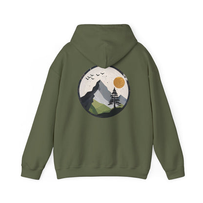Military Green | Whispering Heights Hoodie, back design view