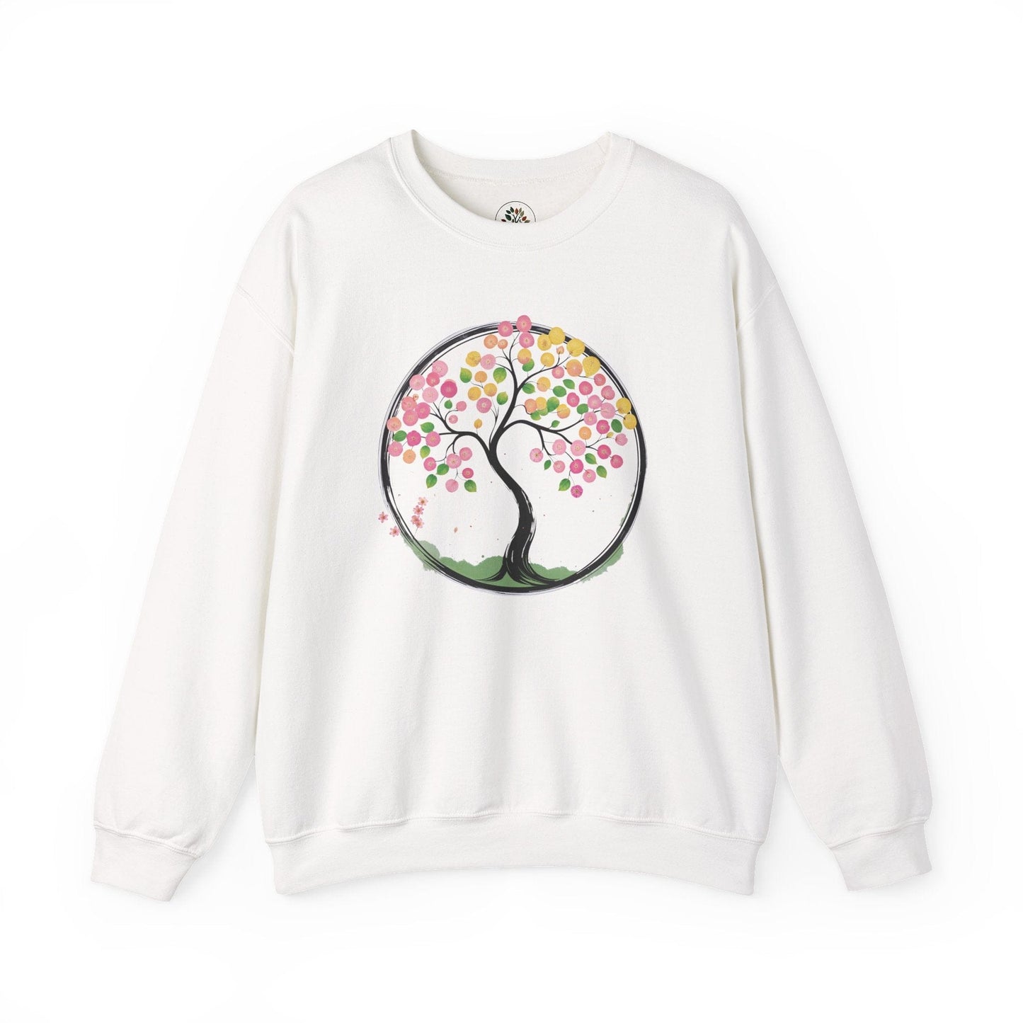 White | Joy in Bloom Sweatshirt, front view