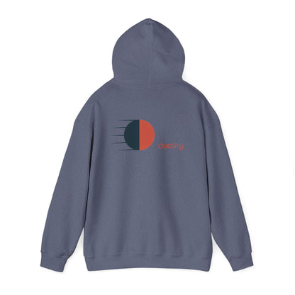 Heather Navy | Duality Hoodie, back view 2