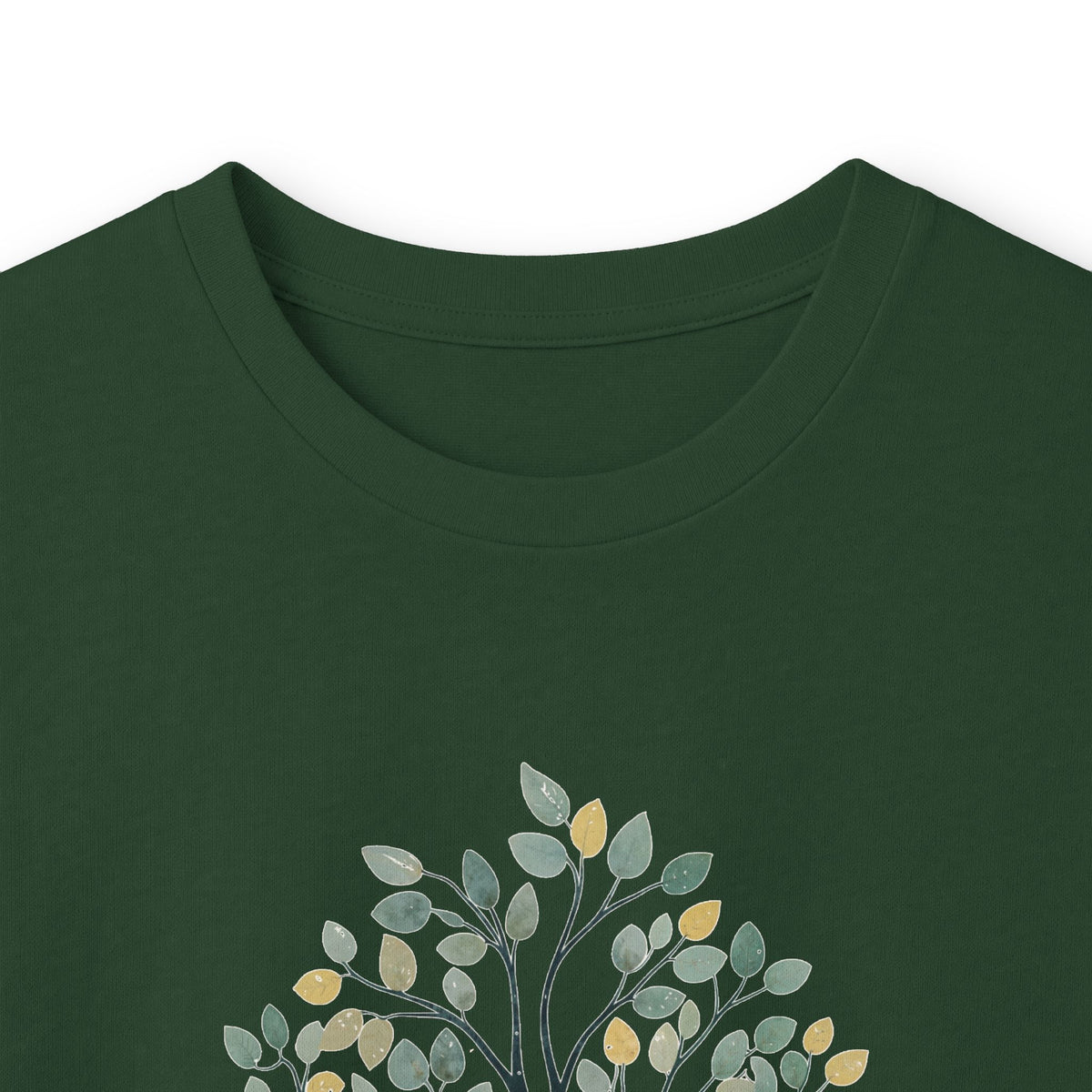 Forest Green | The Story Tree Long Sleeve Tee, folded view