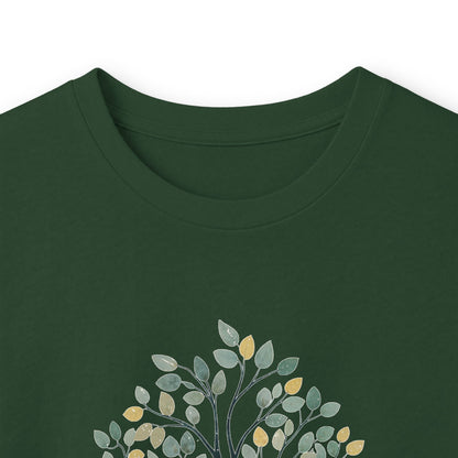 Forest Green | The Story Tree Long Sleeve Tee, folded view