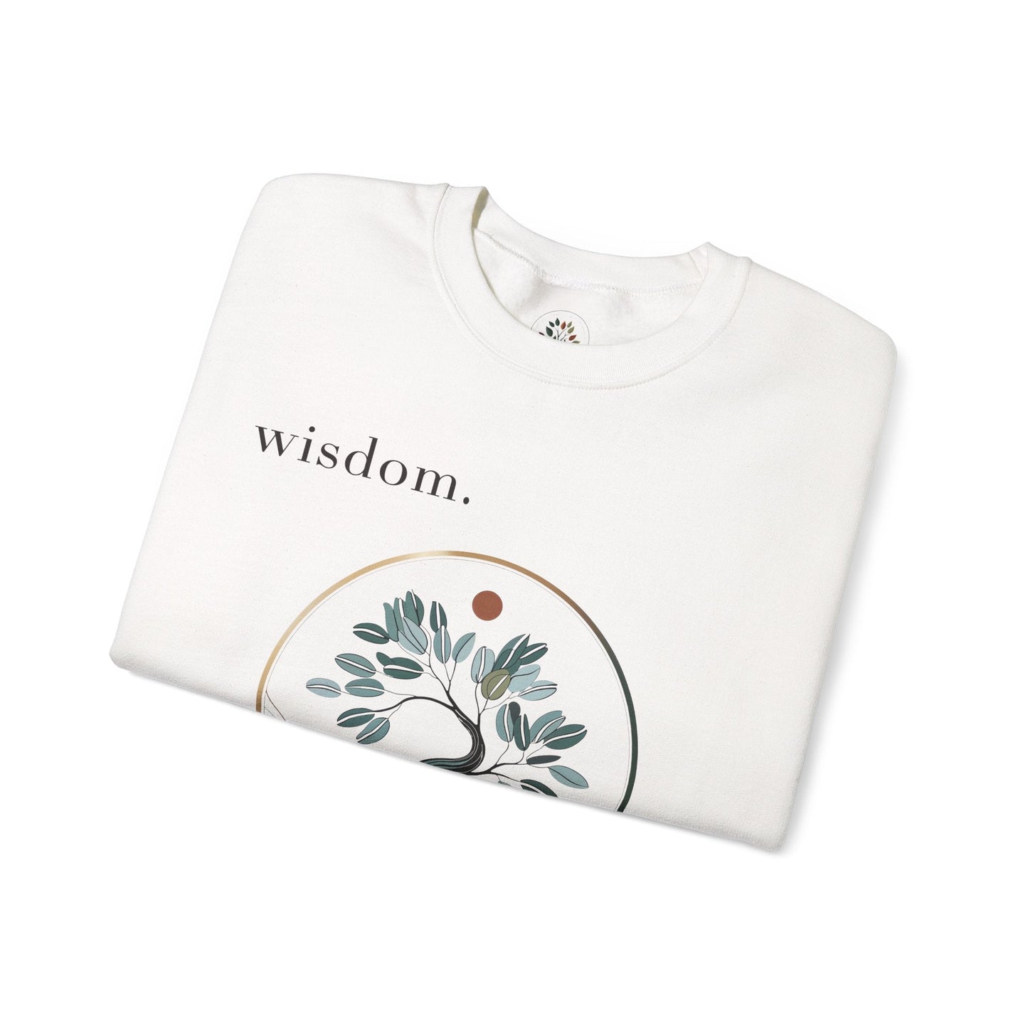White | Wisdom Sweatshirt, folded view