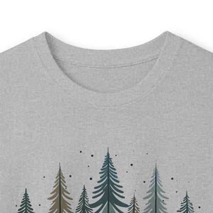Sport Grey | Silent Pines Long Sleeve Tee, folded view