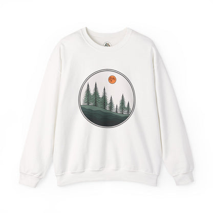 White | Moonlit Pines Sweatshirt, front view
