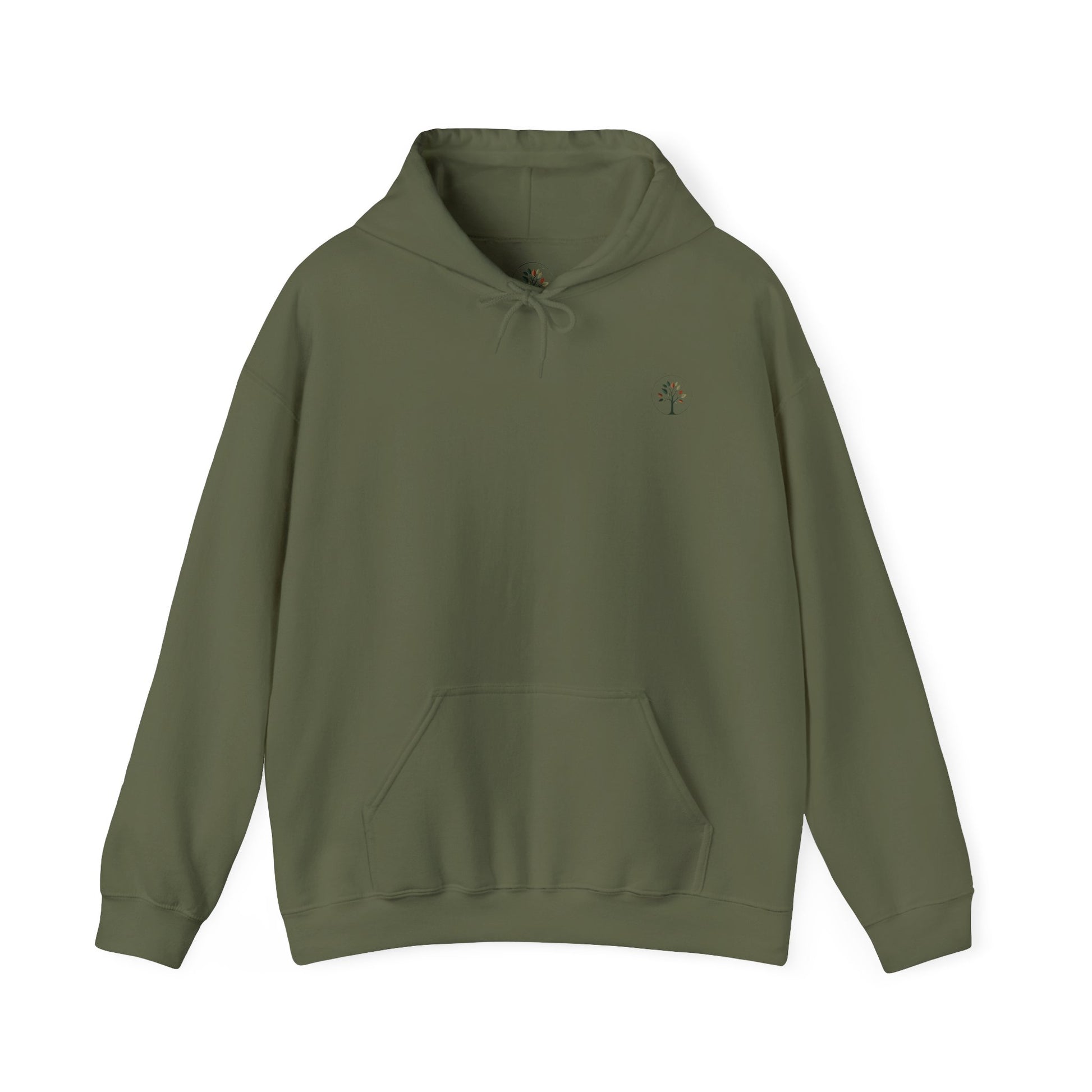 Military Green | Glow Hoodie, front view