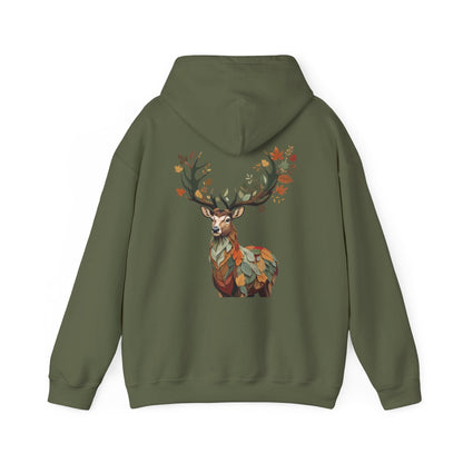 Military Green | Nature`s Guardian Hoodie, back design view