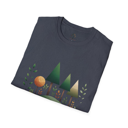 Heather Navy | Breathe Deep, Live Green, folded view