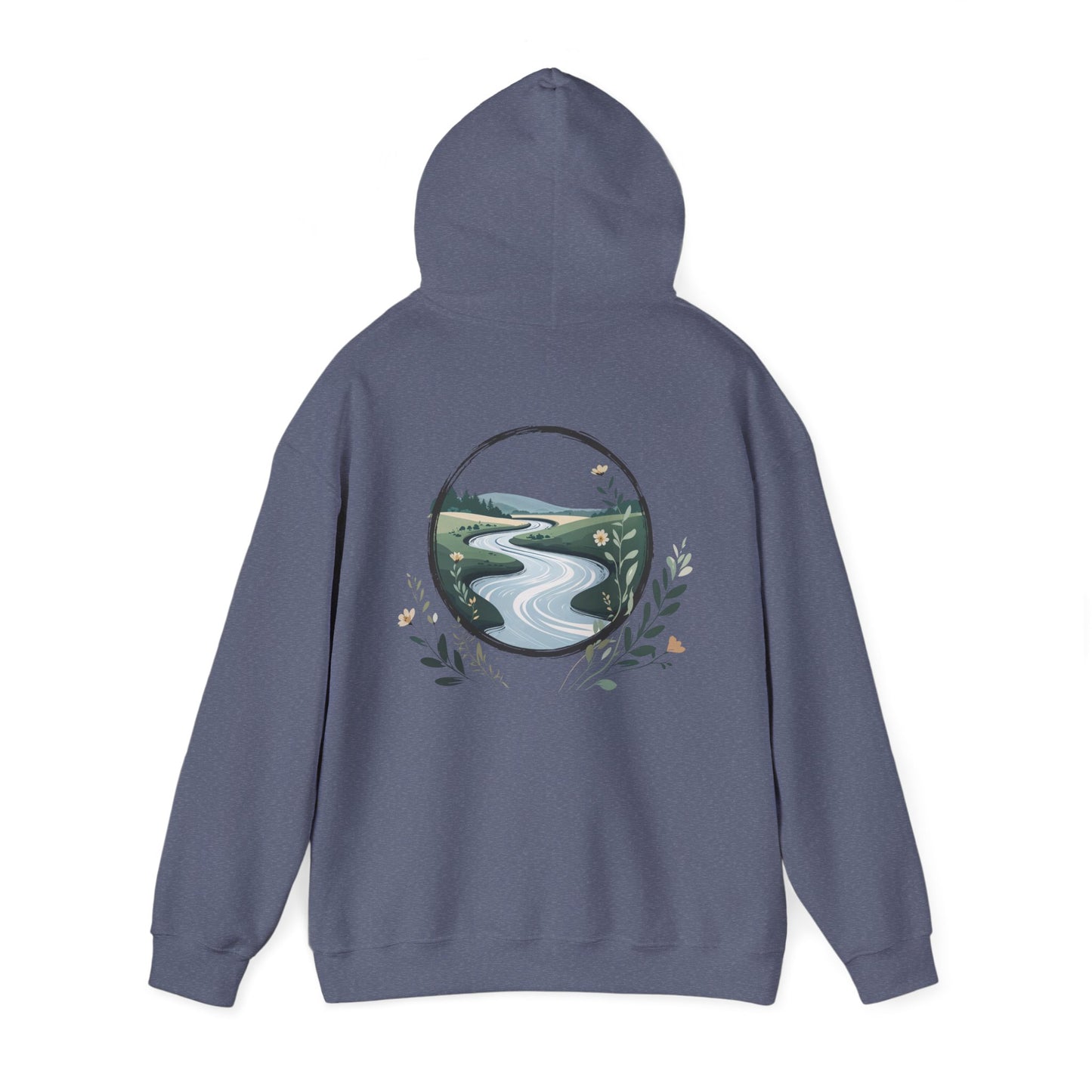 Heather Navy | River of Grace Hoodie, back view 2