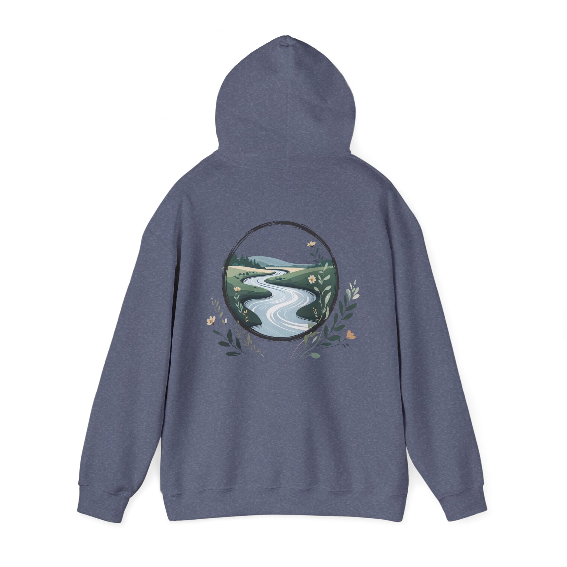Heather Navy | River of Grace Hoodie, back view 2