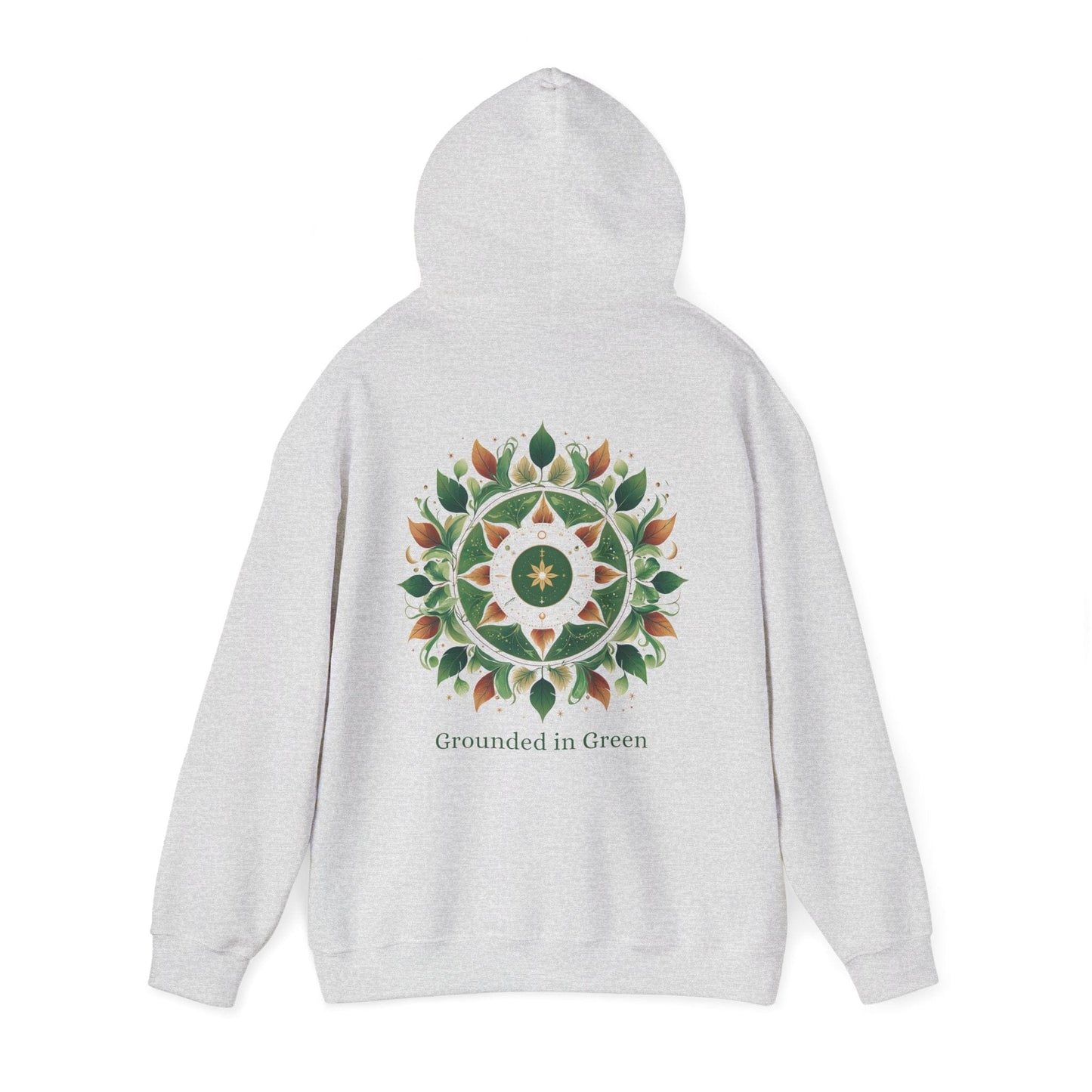 Ash | Grounded in Green Hoodie, back view 2