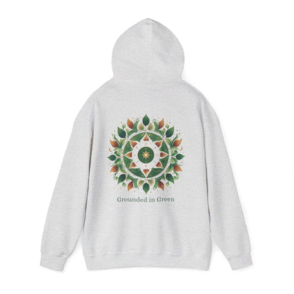 Ash | Grounded in Green Hoodie, back view 2