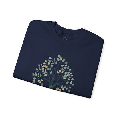 Navy | The Story Tree Sweatshirt, folded view