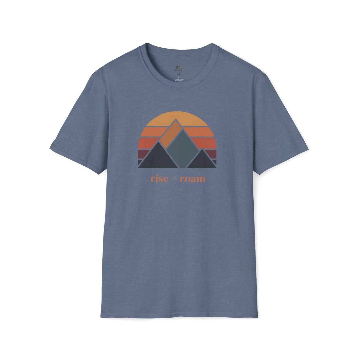 Heather Indigo | Rise +Roam, front view