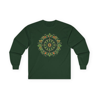 Forest Green | Celestial Growth Long Sleeve Tee, front view